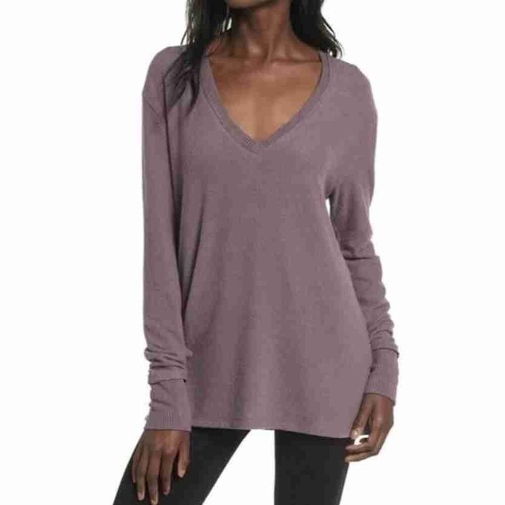BP Purple Long Sleeve V-Neck Sweater